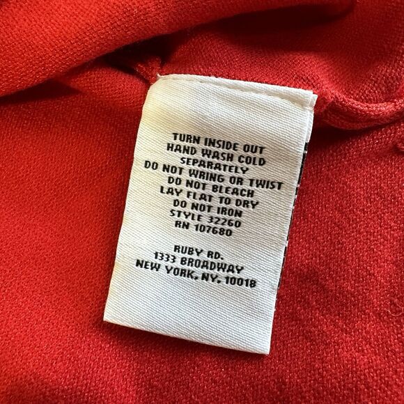 RUBY RD. Womens Plus Size 3X Stud Embellished Tunic Sweater Red Pullover NWOT - Picture 13 of 15